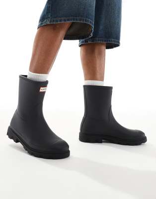Hunter Hunter Downpour short wellington boots in black