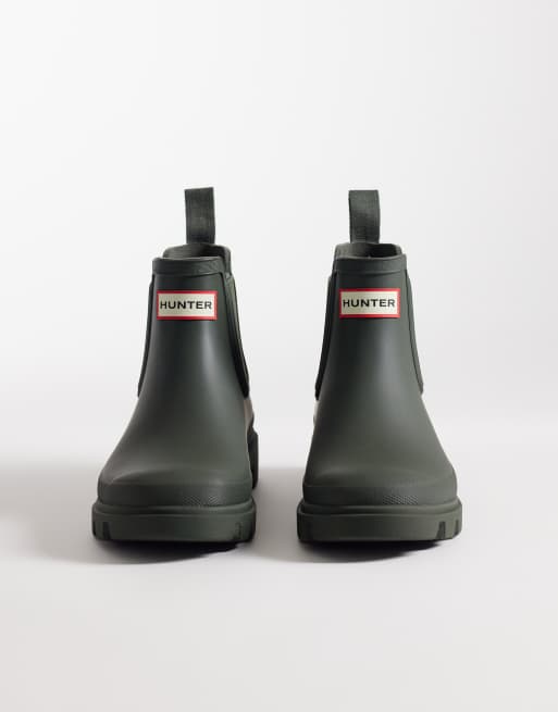 Hunter - Downpour - Stivaletti Chelsea verde oliva scuro, 3 di 5