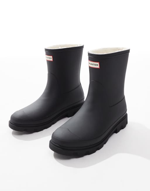 Hunter - Downpour - Stivaletti da pioggia unisex neri foderati, 3 di 4