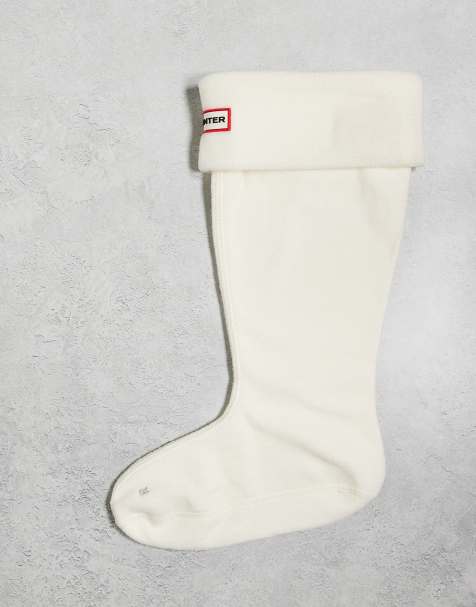 Hunter Downpour wellington boot socks in beige - view 1