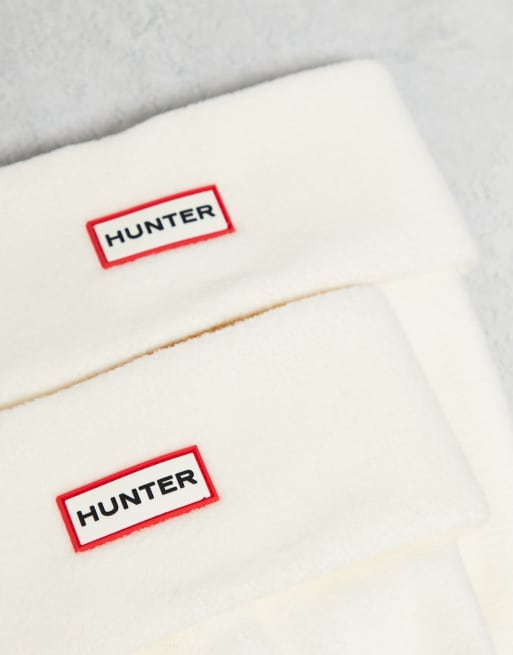 Hunter Downpour wellington boot socks in beige, 3 of 3