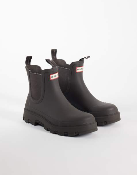 Hunter Elements bottes de pluie Chelsea unisexes marron chocolat - view 1