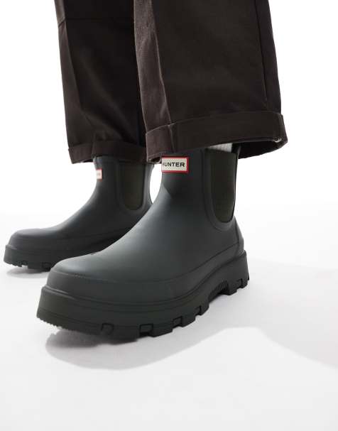 Hunter – Elements – Kakifärgade chelseaboots i unisex-modell - view 1