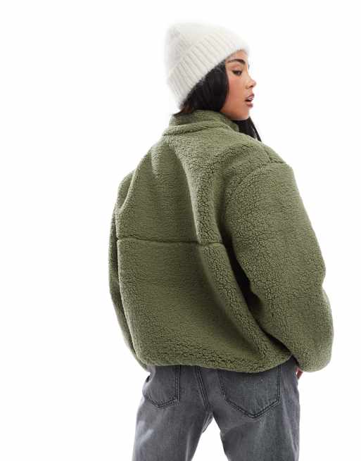 Hunter - Fia - Veste en imitation peau de mouton - Vert, 4 de 4