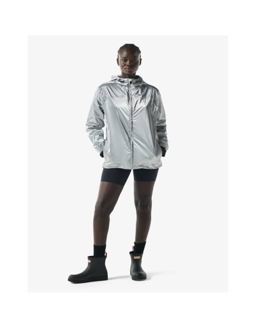 Hunter Hunter packable jacket in silver, 4 of 4