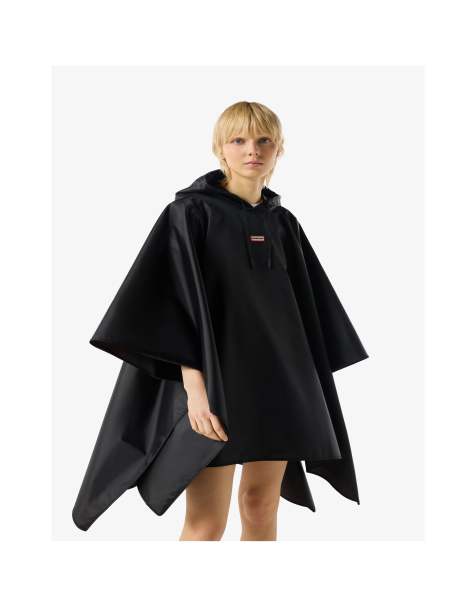 Hunter Hunter packable poncho in black - view 1