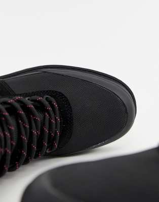 hunter insulated black leather hiker boots