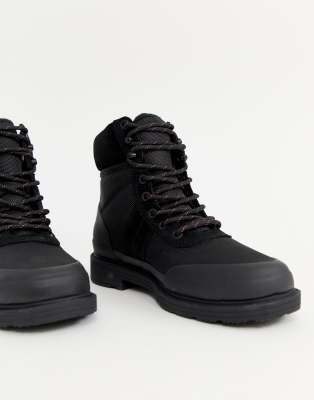 Hunter Insulated Black Leather Hiker 