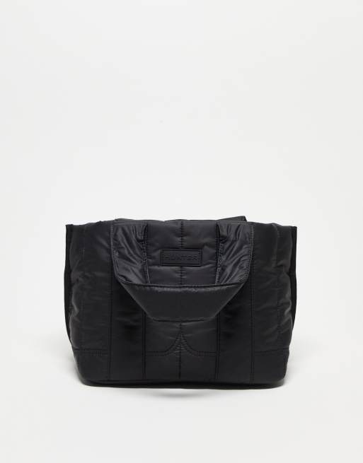 Hunter Intrepid puffer mini tote in black | ASOS