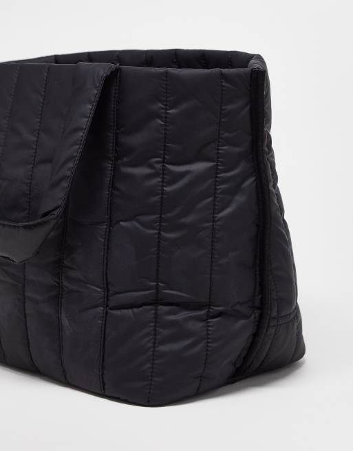 Hunter Intrepid puffer tote in black