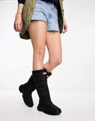 Hunter Intrepid Tall Snow Boot in Black