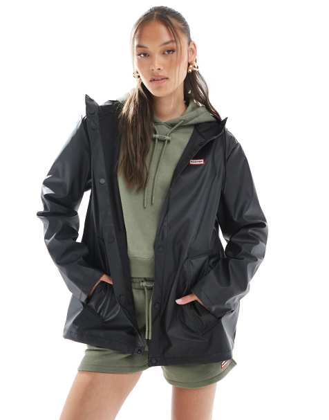 Hunter Izzy hooded jacket in black - view 1
