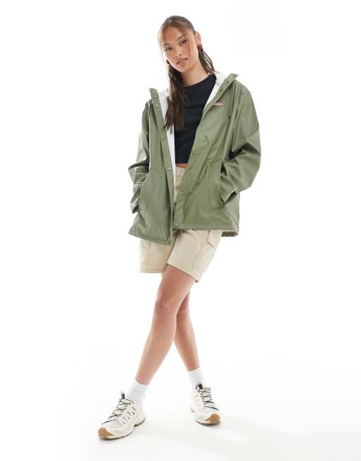 Hunter Izzy hooded jacket in green