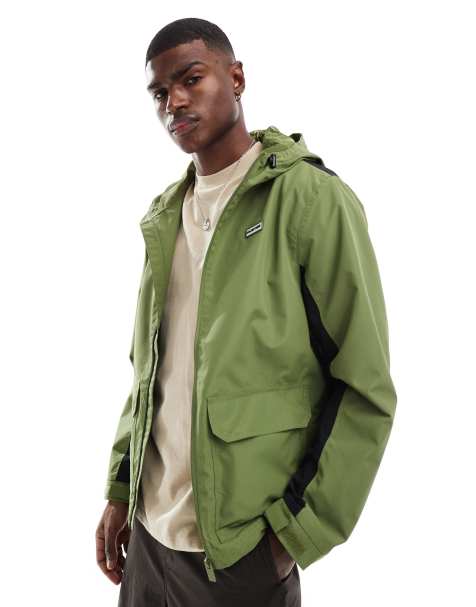 Hunter – James – Wasserabweisende Jacke in Khaki mit Kapuze - view 1