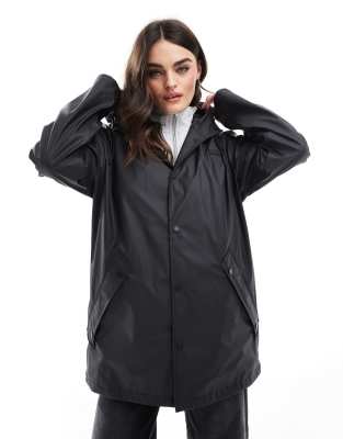 Hunter - Jo - Anorak aus Kunstleder in Schwarz