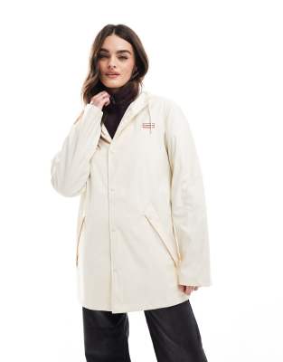 Hunter Hunter Jo PU anorak jacket in antique white