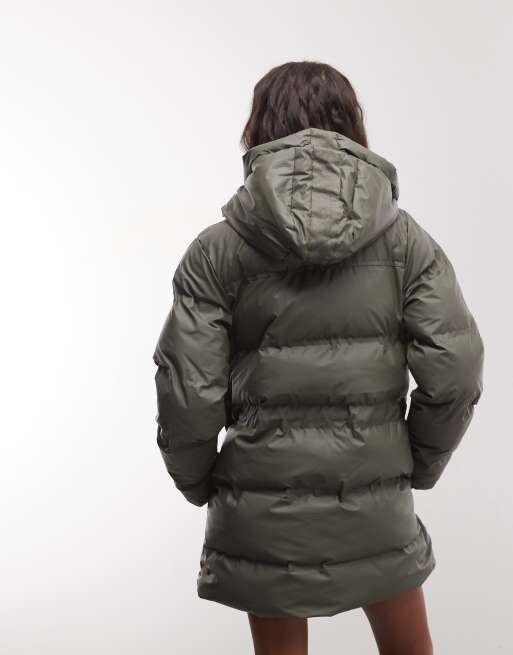 Hunter Lehmi Sonic welded puffer jacket in olive, 3 of 4