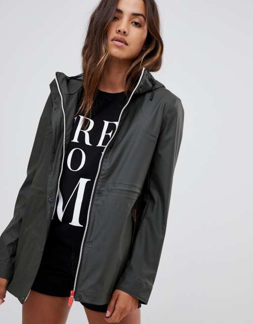 Hunter olive raincoat new arrivals