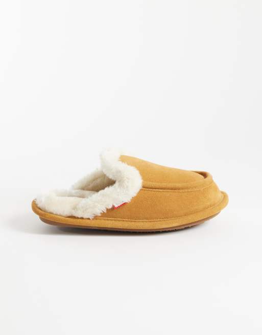 Hunter loafer mule slippers in taupe, 2 of 4