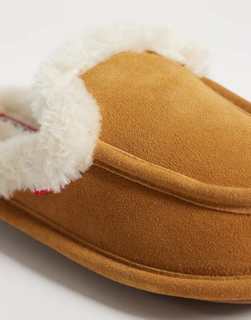 Hunter loafer mule slippers in taupe, 4 of 4