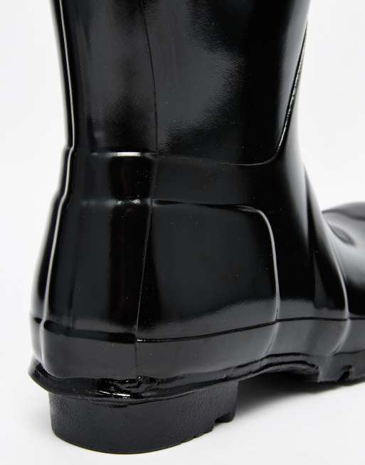 Hunter black gloss outlet wellies