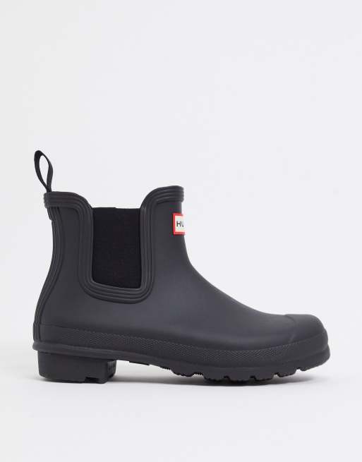 Hunter - Original - Bottines Chelsea raffinées en caoutchouc - Noir mat  