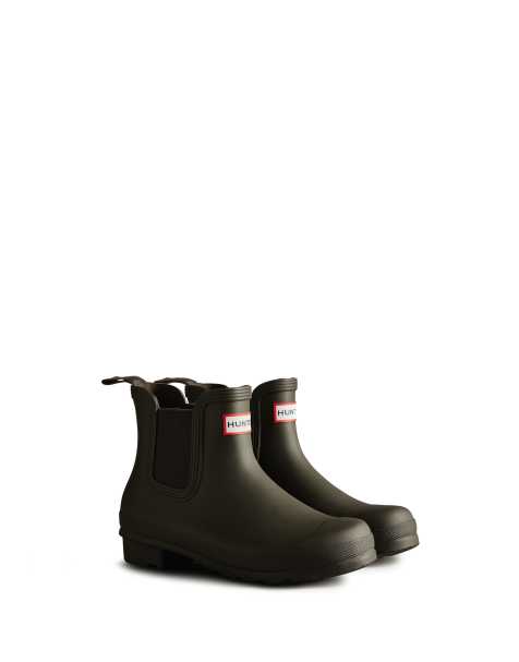 Hunter original chelsea boot in chocolate brown - view 1