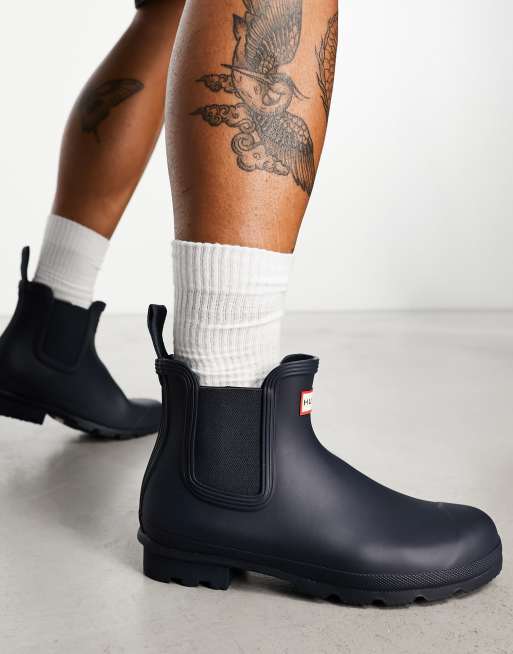 Hunter chelsea store boots navy