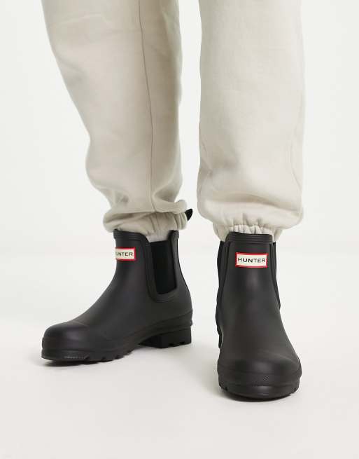 Hunter chelsea store black boots