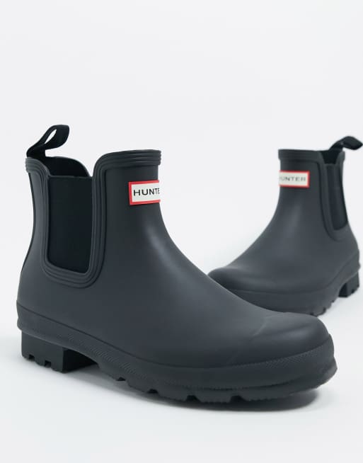 Hunter boots chelsea clearance black