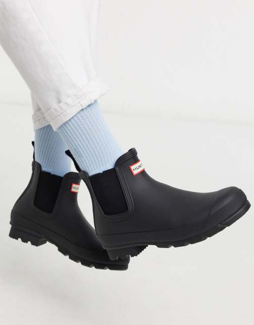 Hunter original chelsea boots best sale in black