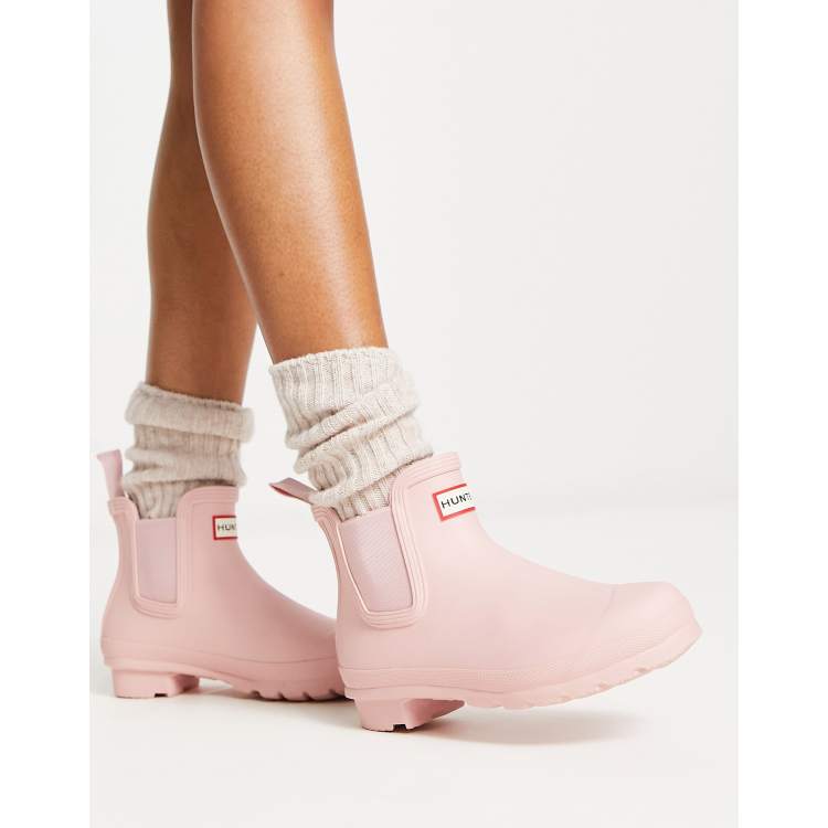 At tackle pris Hunter original chelsea boots in light pink | ASOS