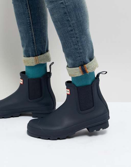 Navy store chelsea boots