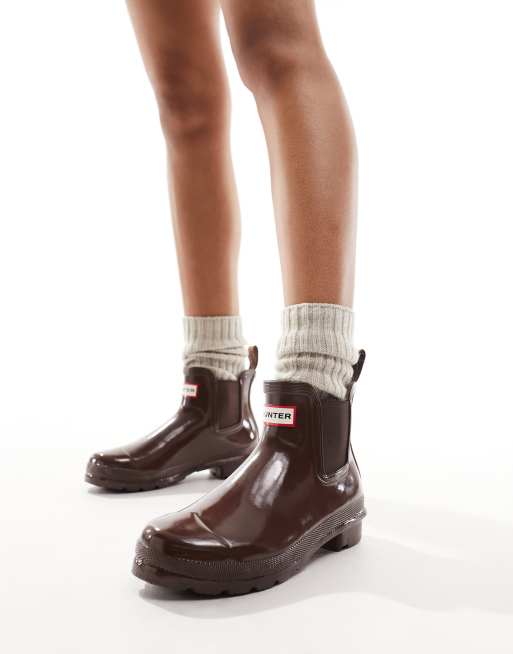 Hunter chelsea store gloss rain boots