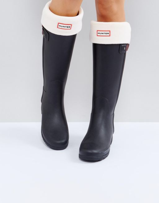 hunter boots and socks