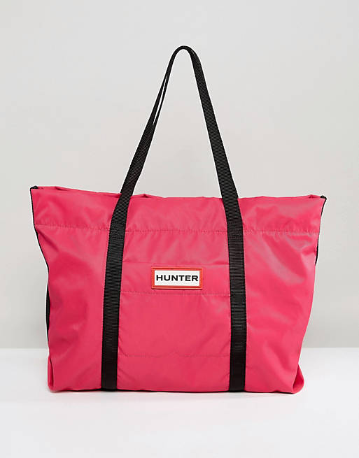Hunter Original – Einkaufstasche aus Nylon, in Hellrosa
