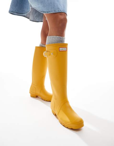 Hunter Original – Hohe Gummistiefel in Gelb - view 1