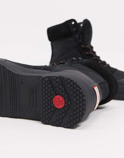 Hunter Original insulated pac boots in black ASOS