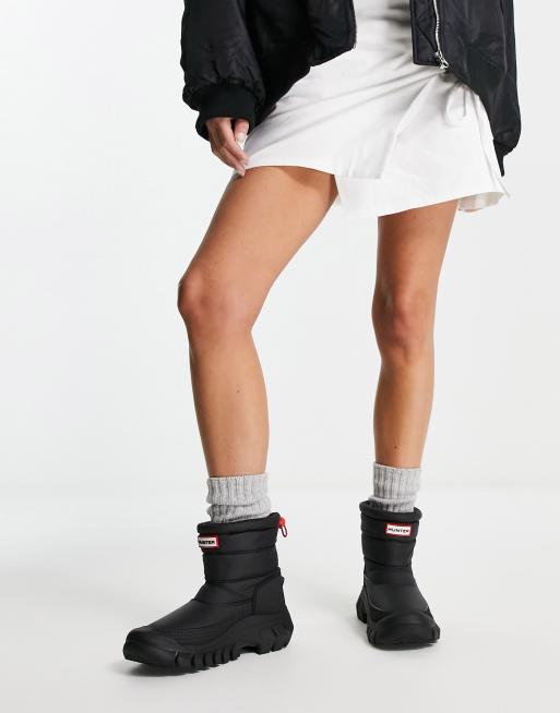 Hunter Original Intrepid short snow boots in black, 4 of 4