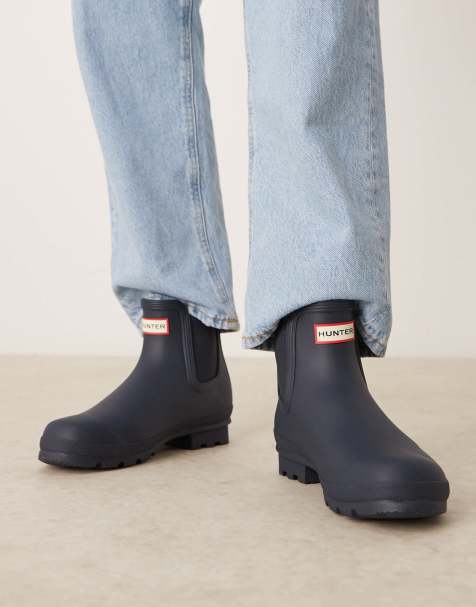 Hunter Original – Marinblå chelseaboots - view 1