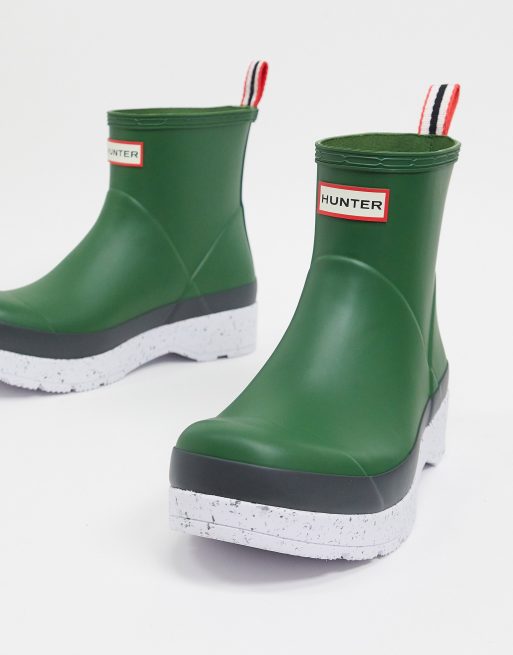 Hunter Original Play Bottines mouchet e en caoutchouc Vert