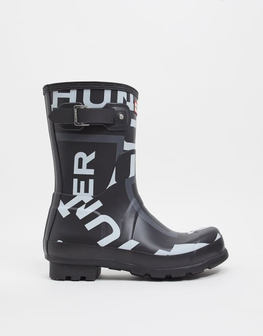 hunter exploded logo rain boots