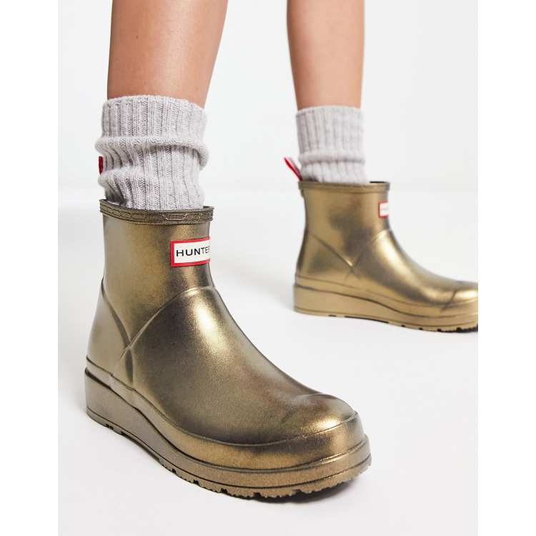 Short clearance gold boots