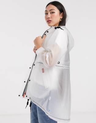 hunter white raincoat