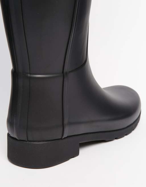 Hunter original refined deals back strap black gumboots