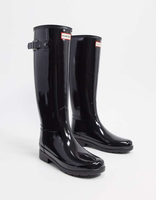 Hunter black best sale gloss wellies