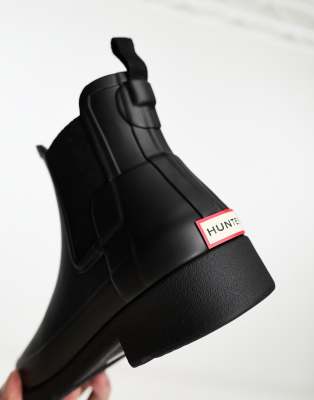 Hunter original refined chelsea boots in black | ASOS