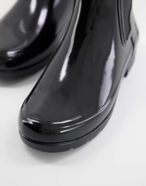 Hunter black gloss chelsea on sale boots