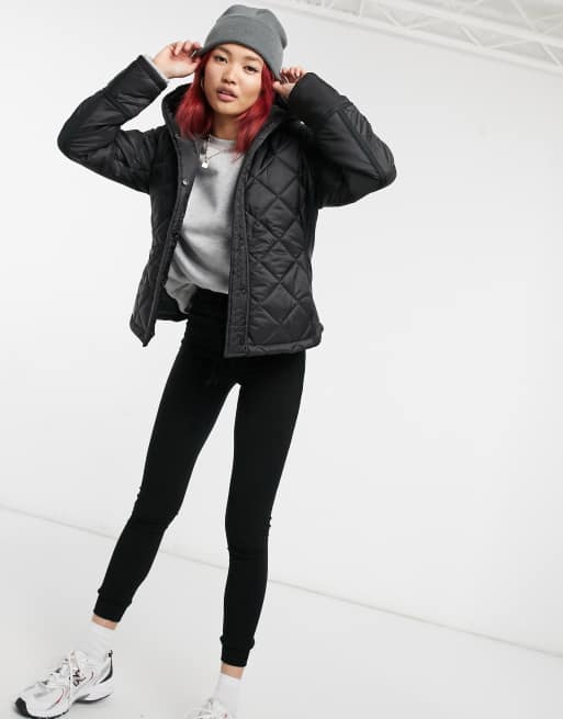 Hunter Original refined quilted jacket in black ASOS