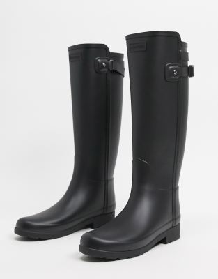 hunter original refined back strap black gumboots